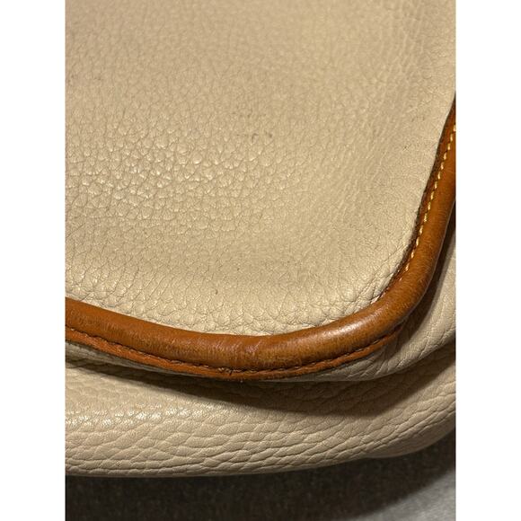 Dooney & Bourke VTG Carrier Satchel Crossbody Tan and Cream Women’s Bag - Picture 14 of 16